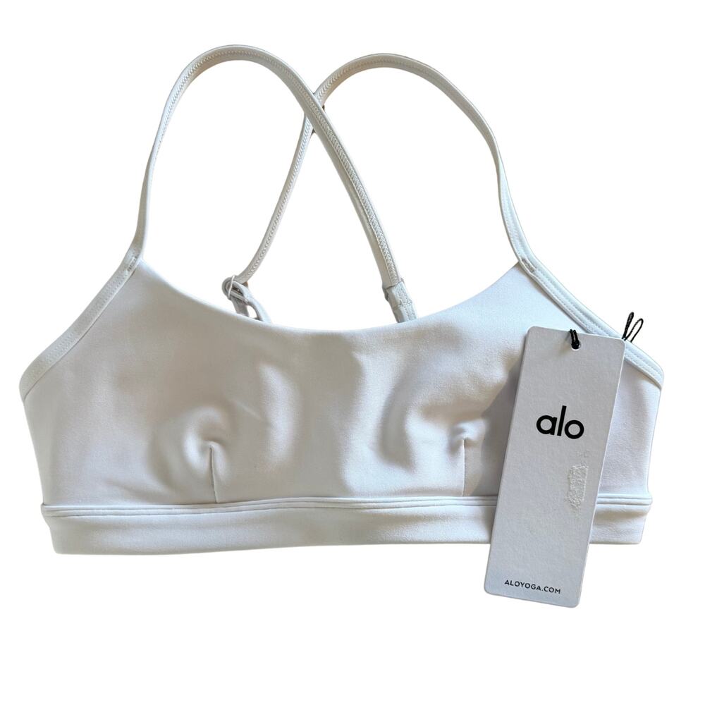 Alo Yoga Airlift Intrigue Bra White | Size Small | NWT